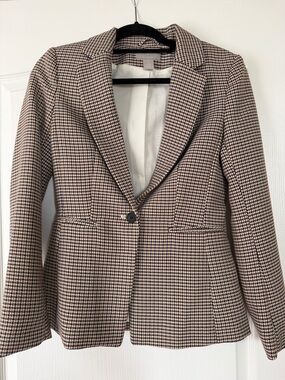 H&M Women's Houndstooth Blazer and pants set in Brown and Black
